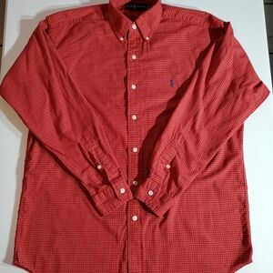 VTG Ralph Lauren Blake 100% Cotton Red Plaid Casual Shirt Sm